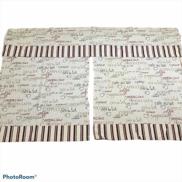 Coffee theme kitchen curtains